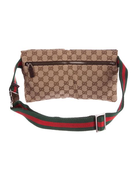 gucci canvas waist bag|waist bag gucci sale.